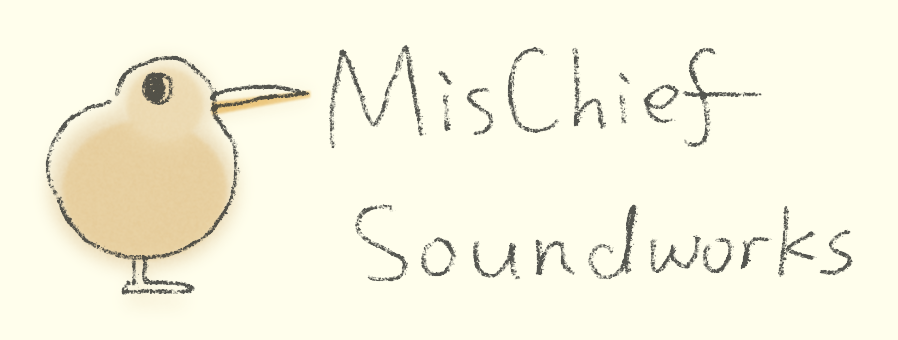 Mischief Soundworks handmade bird logo
